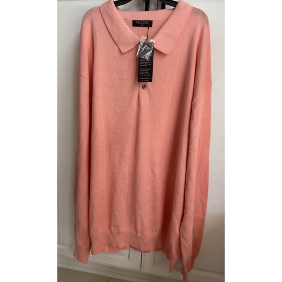 Kallspin Men's Cotton Knit Polo Sweater Classic Casual  Collared Pullover 3XL - Picture 6 of 15